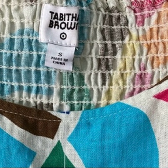 Tabitha Brown x Target Linen Blend Botanical Puff-Sleeve Mini Dress - Picture 4 of 4